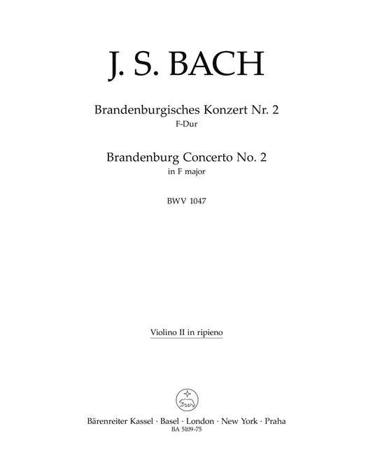 Brandenburg Concerto No. 2 In F Major BWV 1047