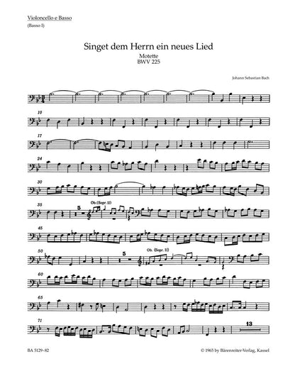 Singet Dem Herrn Ein Neues Lied BWV 225