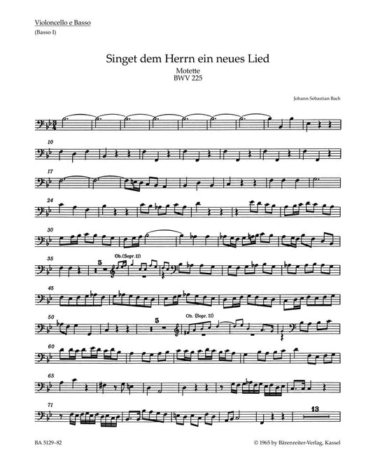 Singet Dem Herrn Ein Neues Lied BWV 225