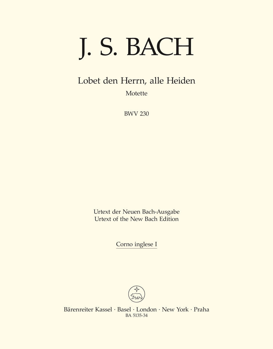 Lobet Den Herrn, Alle Heiden BWV 230