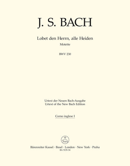 Lobet Den Herrn, Alle Heiden BWV 230
