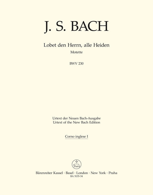 Lobet Den Herrn, Alle Heiden BWV 230