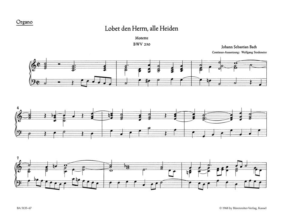 Lobet Den Herrn, Alle Heiden BWV 230