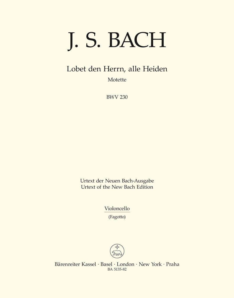 Lobet Den Herrn, Alle Heiden BWV 230