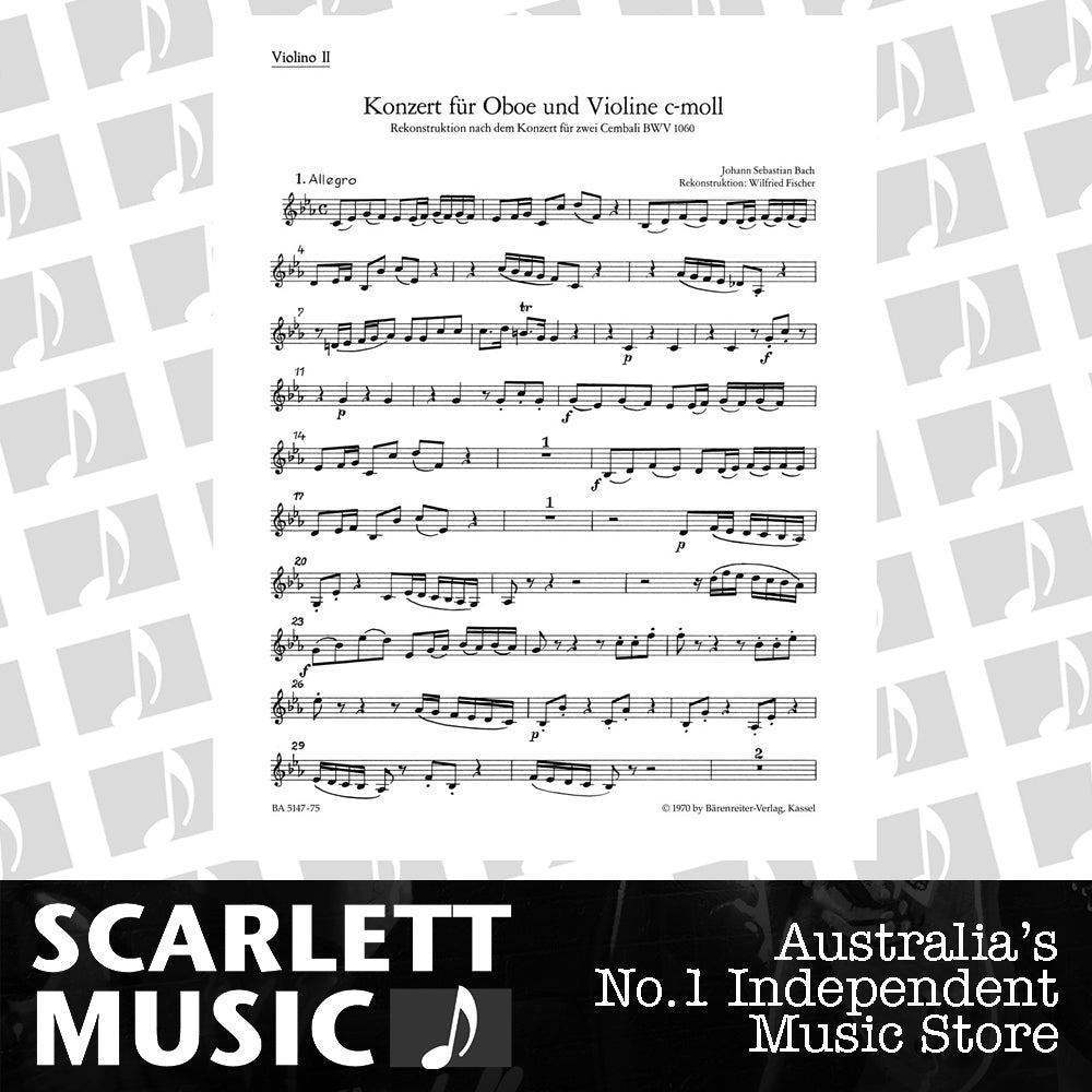 Concerto For Oboe, Violin, Strings And Basso Continuo In C Minor — view 2