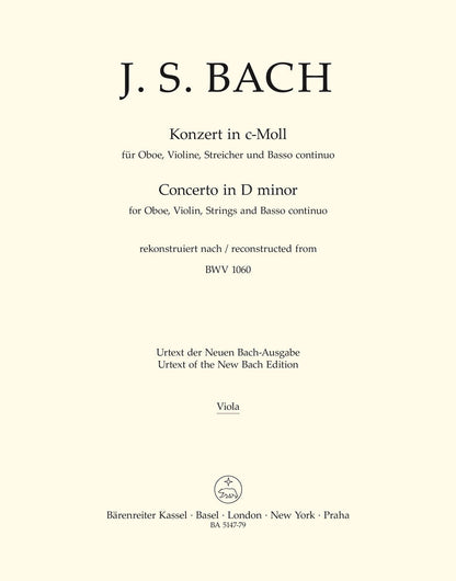 Concerto For Oboe, Violin, Strings And Basso Continuo In C Minor