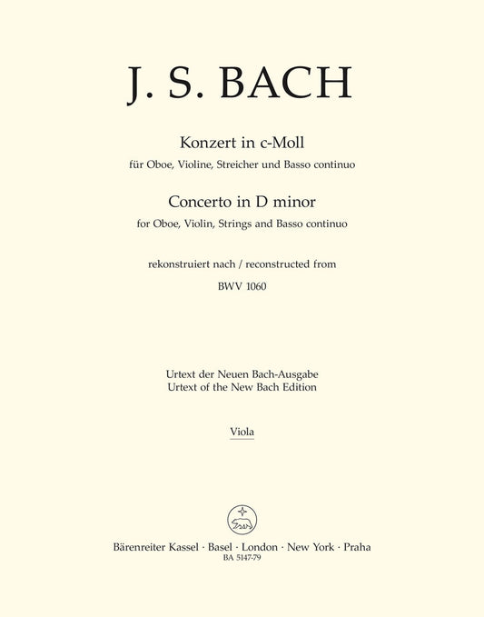 Concerto For Oboe, Violin, Strings And Basso Continuo In C Minor