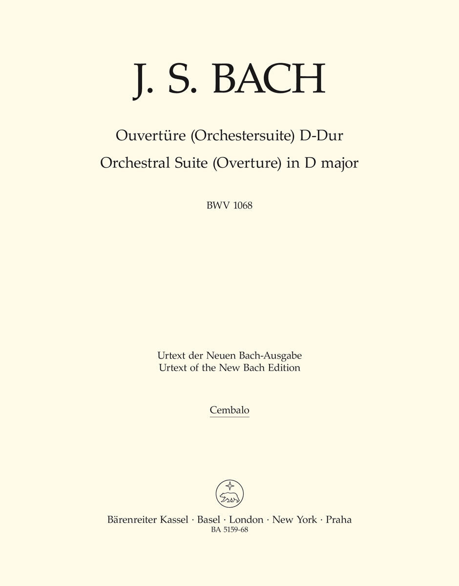 Orchestral Suite (Overture) In D Major BWV 1068