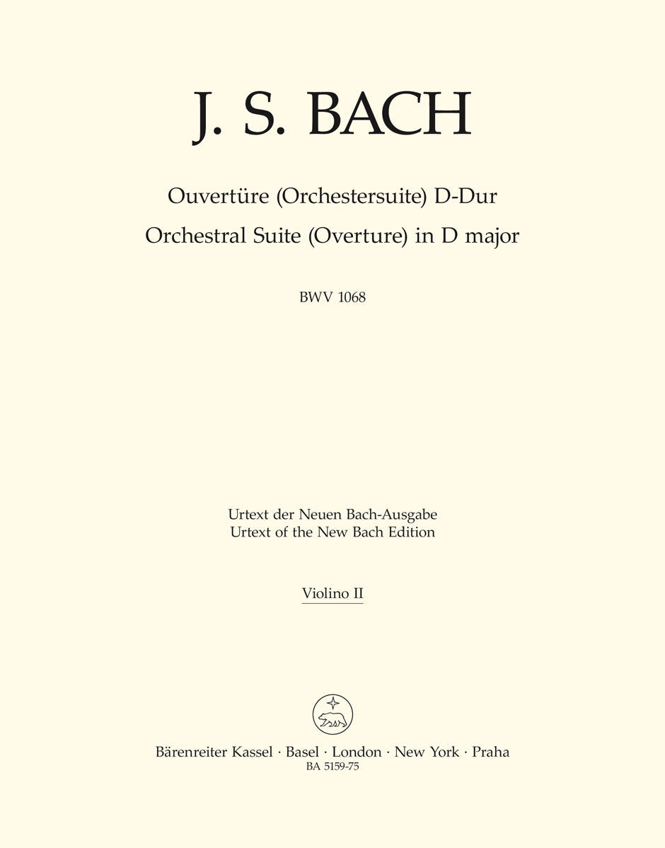 Orchestral Suite (Overture) In D Major BWV 1068