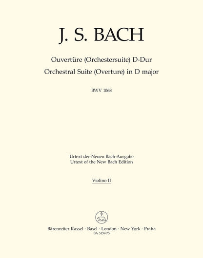 Orchestral Suite (Overture) In D Major BWV 1068