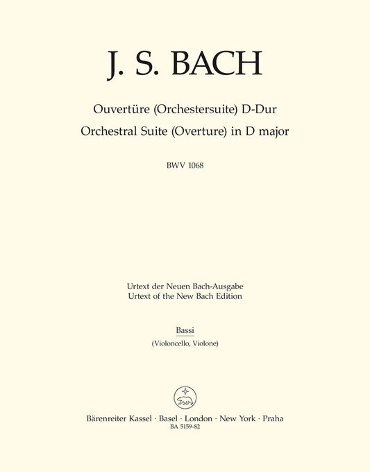 Orchestral Suite (Overture) In D Major BWV 1068