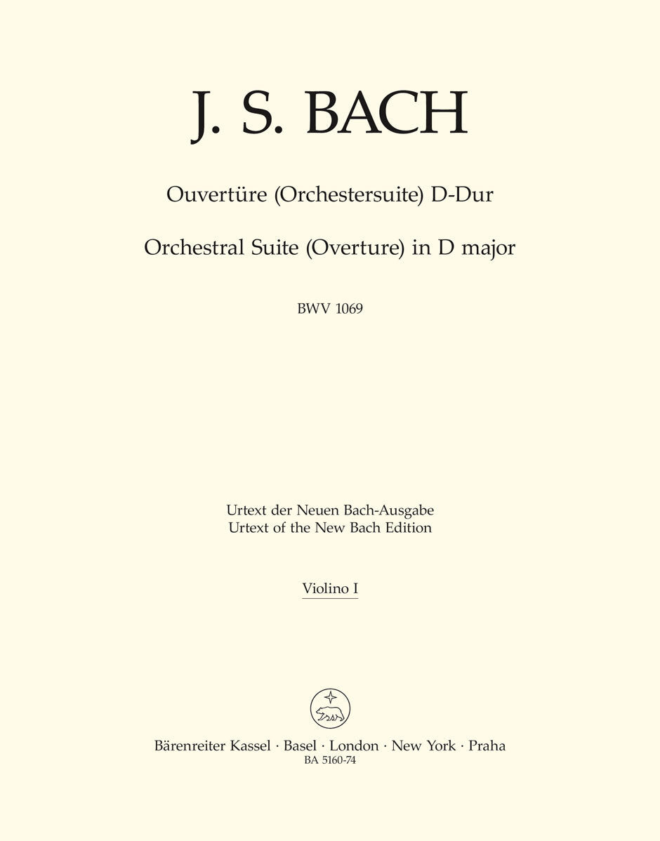 Overture (Orchestral Suite) In D Major BWV 1069