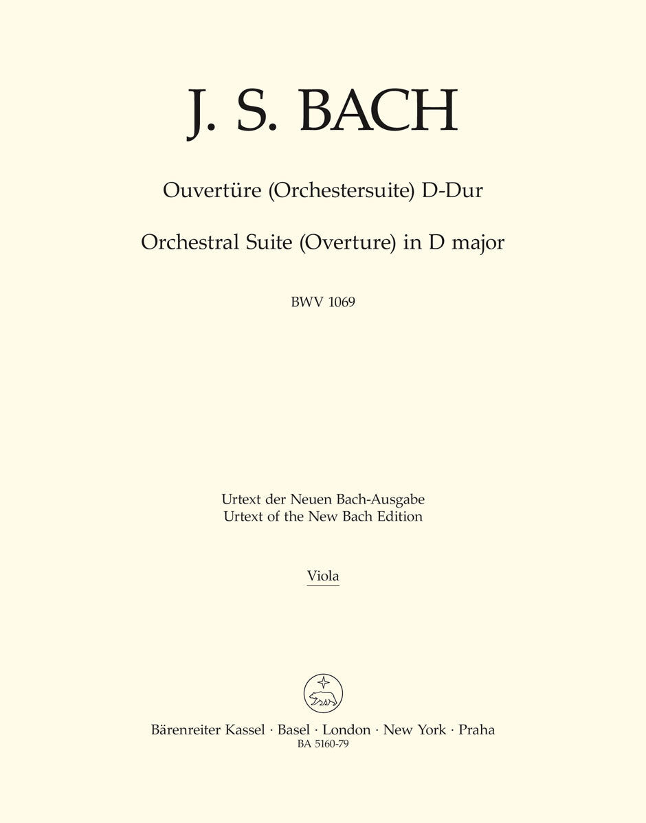 Overture (Orchestral Suite) In D Major BWV 1069