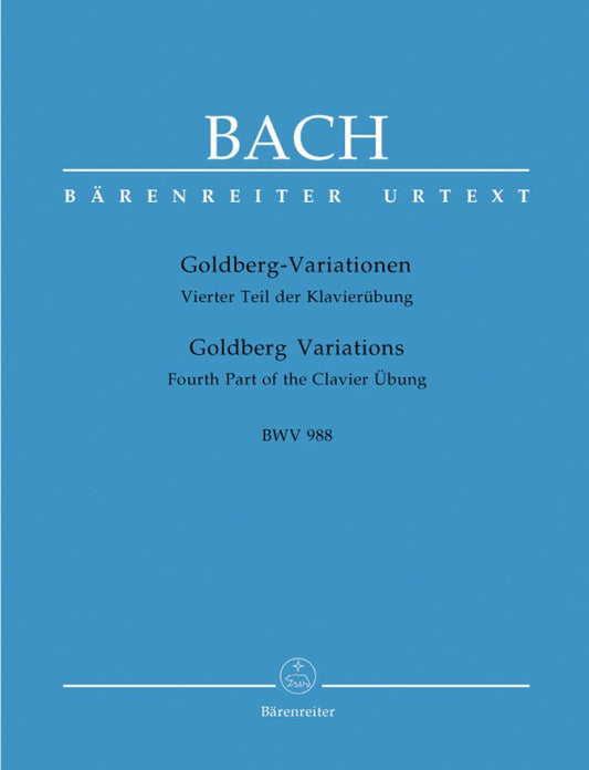 Goldberg Variations BWV 988 for Piano, Urtext Edition by Johann Sebastian Bach, 47 Pages, Published by Barenreiter