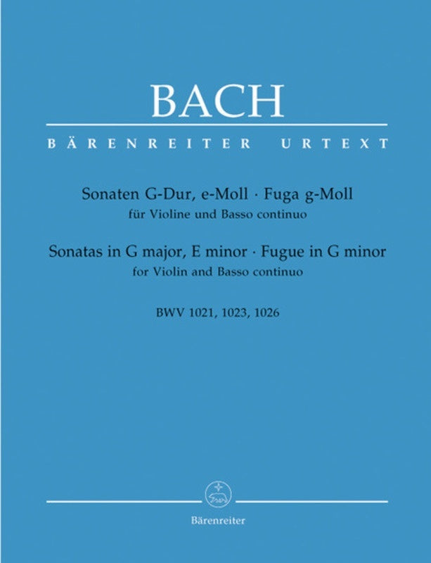 Sonatas 2 G Bwv 1021 E Min Bwv 1023 Urtext Book