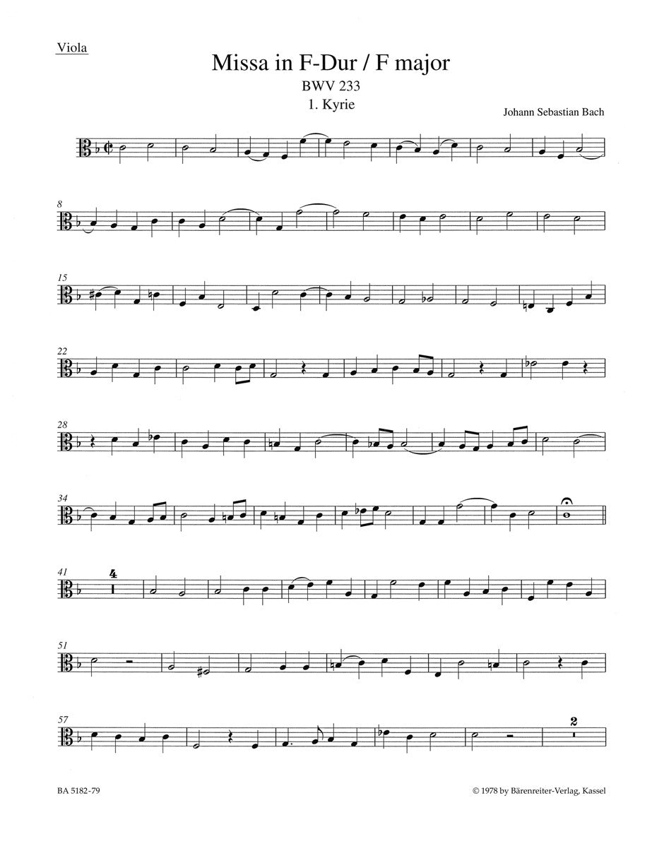 Mass In F Major BWV 233 "Lutheran Mass 1"