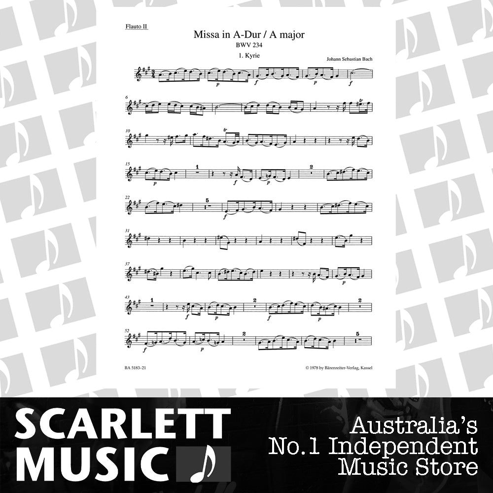 Mass In A Major BWV 234 "Lutheran Mass 2" — view 2