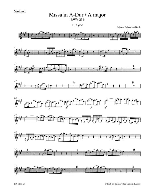 Mass In A Major BWV 234 "Lutheran Mass 2"