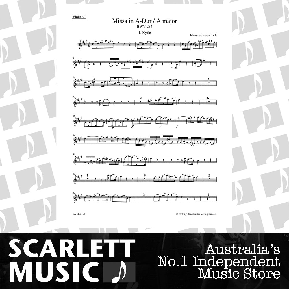 Mass In A Major BWV 234 "Lutheran Mass 2" — view 2