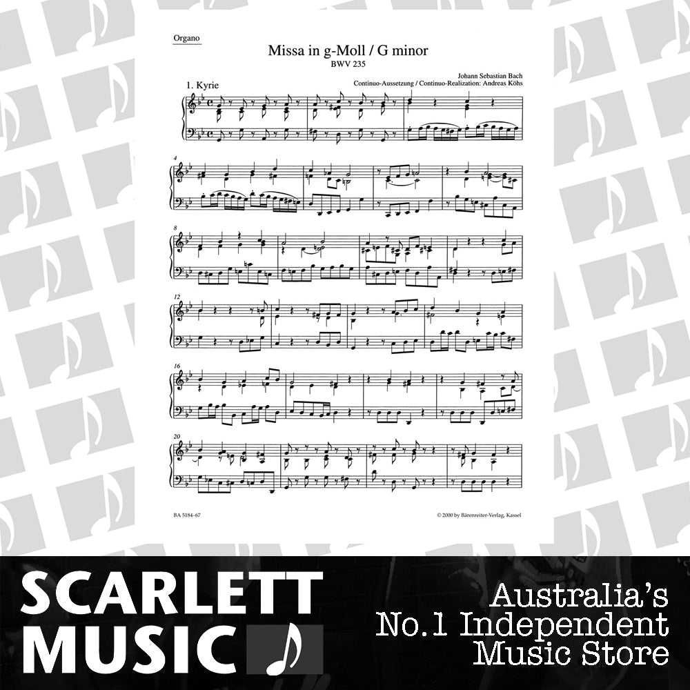 Mass In G Minor BWV 235 "Lutheran Mass 3" — view 2