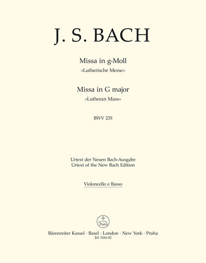 Mass In G Minor BWV 235 "Lutheran Mass 3"