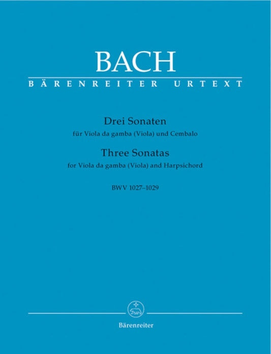 Sonatas 3 Orig For Viola Da Gamba Vla/Piano Book