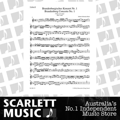 Brandenburg Concerto No 1 Violin Sheet Music New Edition Griff — view 2