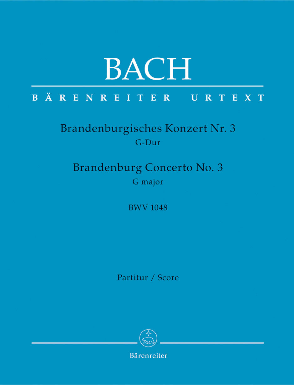 Brandenburg Concerto No 3 New Edition Cembalo Full Orchestra Sheet Music