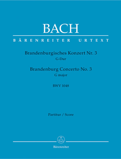 Brandenburg Concerto No 3 New Edition Cembalo Full Orchestra Sheet Music
