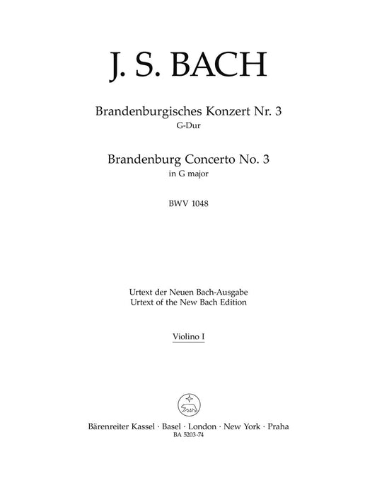 Brandenburg Concerto No 3 Violin Sheet Music New Edition