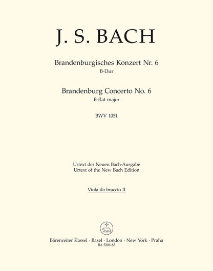 Brandenburg Concerto No 6 Viola Da Braccia 2 Sheet Music