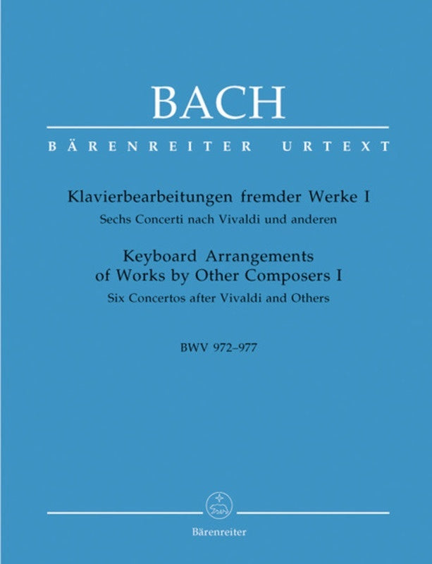 Concertos 6 After Vivaldi Bwv 972-977 Urtext