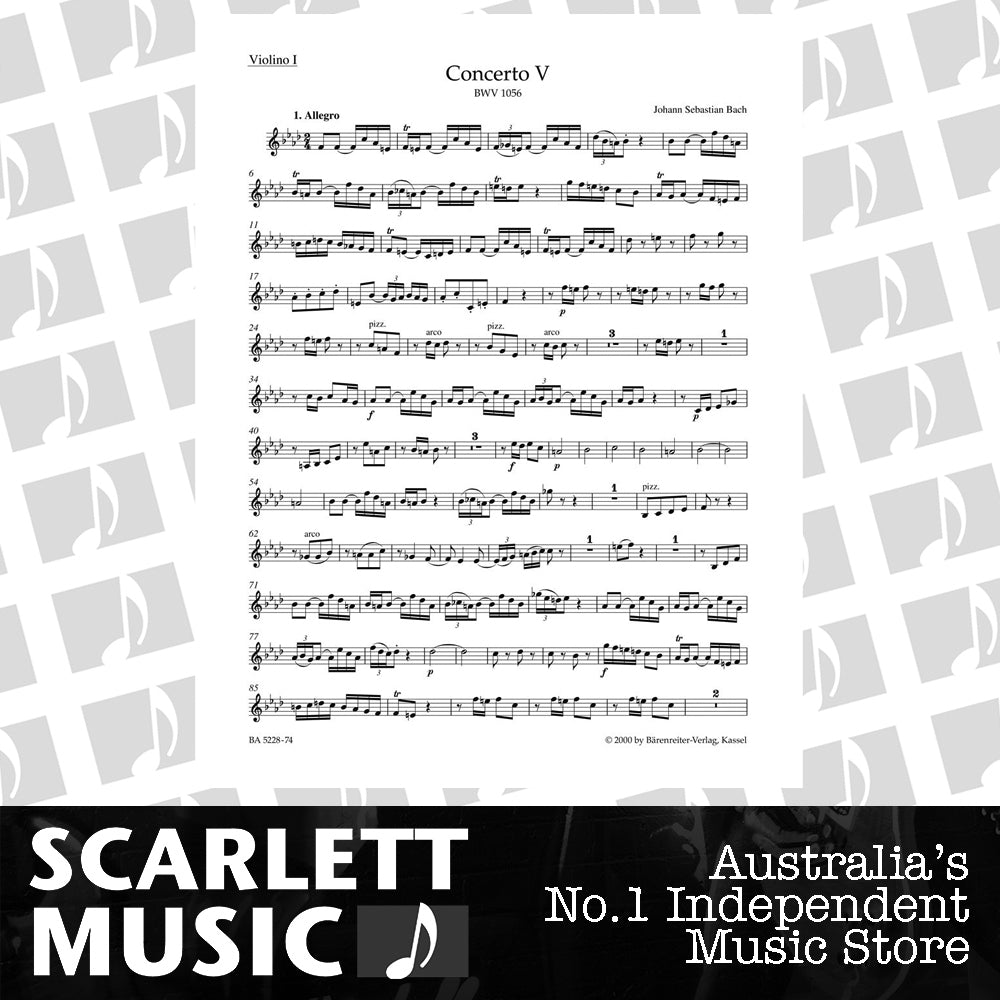 Concerto For Harpsichord And Strings No. 5 In F Minor BWV 1056 — view 2