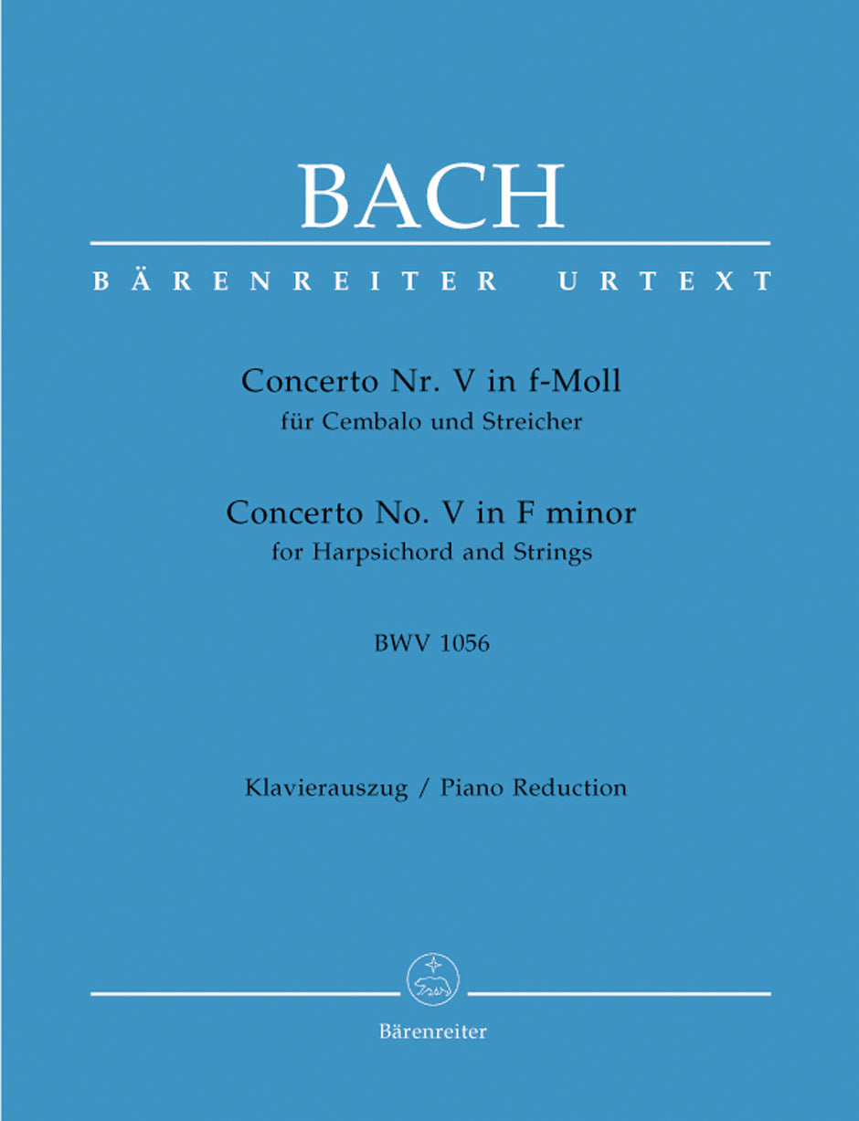 Concerto For Harpsichord And Strings No. 5 In F Minor BWV 1056