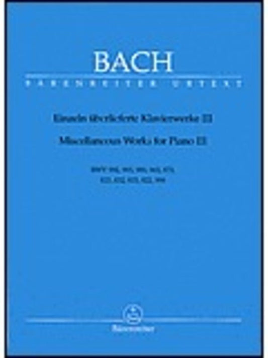 Miscellaneous Piano Works 3 Book