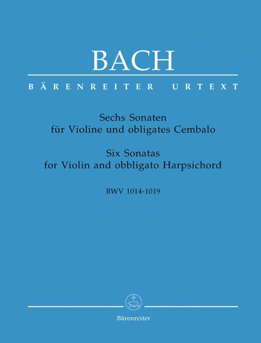 Bach - 6 Sonatas Bwv 1014-1019 Violin/Piano Or Harpsichord (Softcover Book) Urtext Edition Book