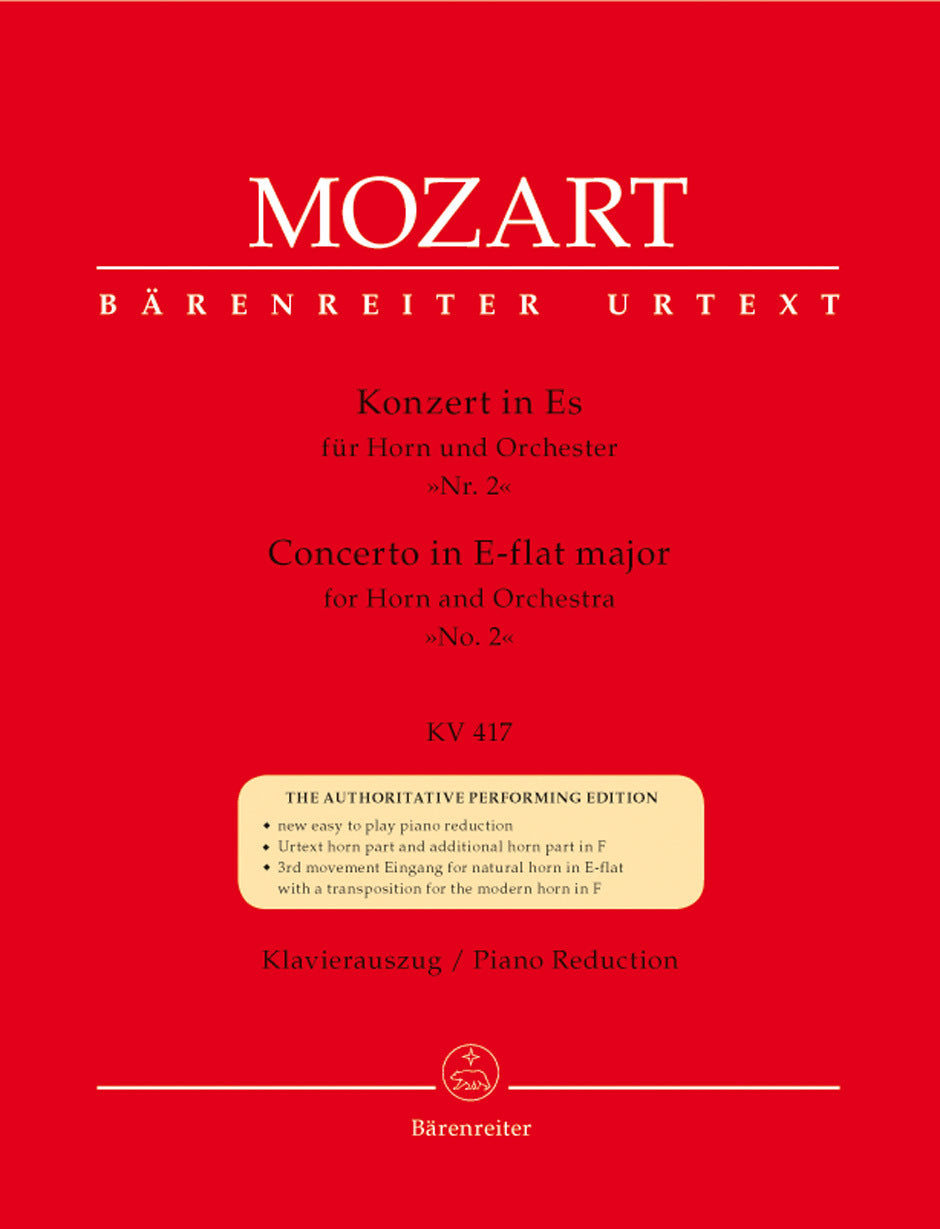 Concerto For Horn Und Orchestra No. 2 In E-Flat Major K. 417