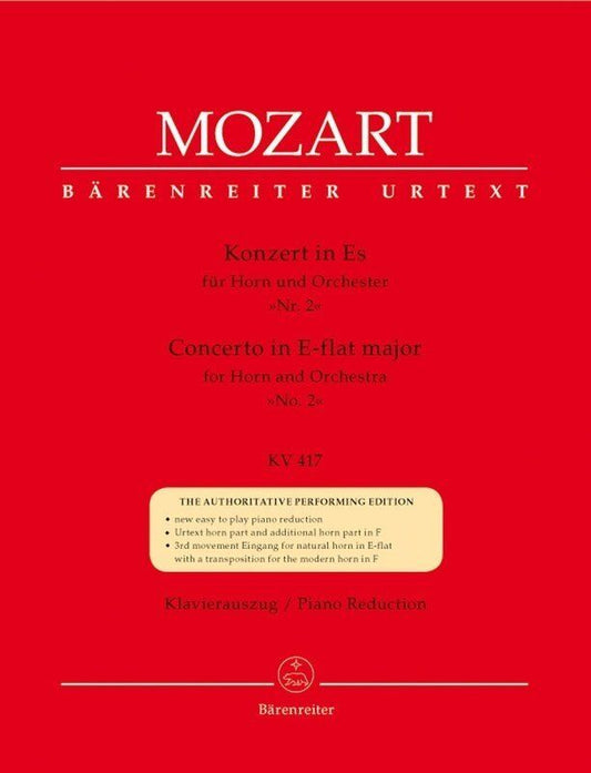 Mozart Concerto No. 2 in E Flat K 417 for French Horn and Piano - Barenreiter Edition, 46 Pages
