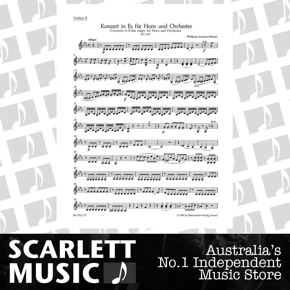 Concerto For Horn And Orchestra No. 3 In E-Flat Major K. 447 — view 2