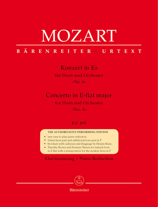 Concerto For Horn And Orchestra No. 4 In E-Flat Major K. 495