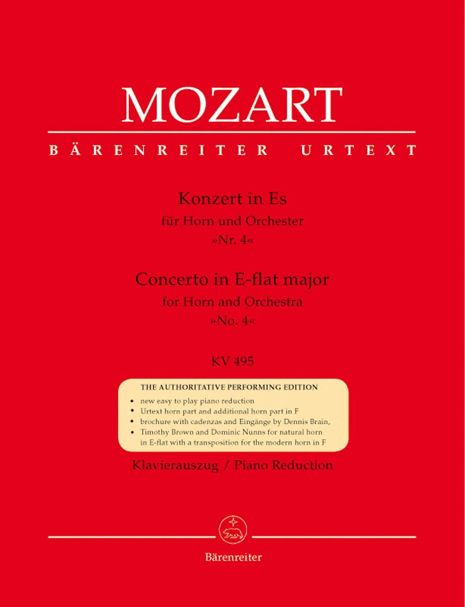 Concerto For Horn And Orchestra No. 4 In E-Flat Major K. 495