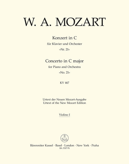 Concerto For Piano And Orchestra No. 21 In C Major K. 467