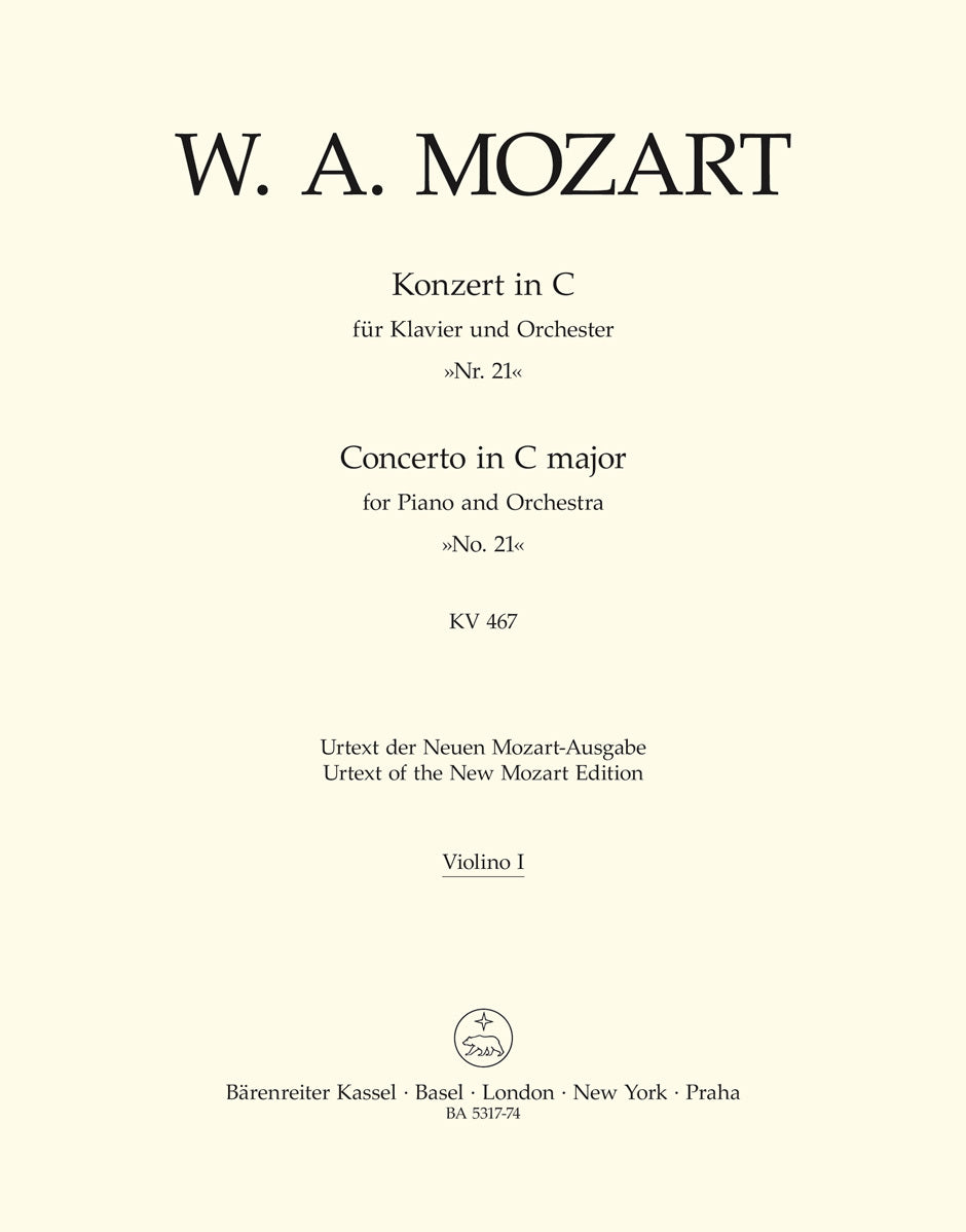 Concerto For Piano And Orchestra No. 21 In C Major K. 467
