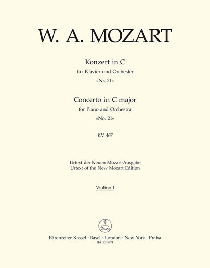 Concerto For Piano And Orchestra No. 21 In C Major K. 467