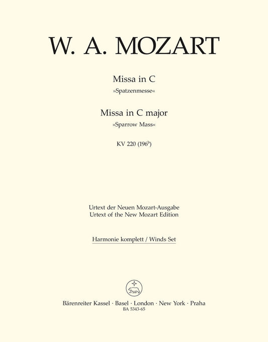 Missa In C Major K. 220 (196B) "Sparrow Mass"