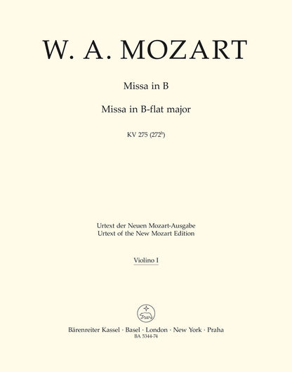 Missa Brevis In B-Flat Major K. 275 (272B)
