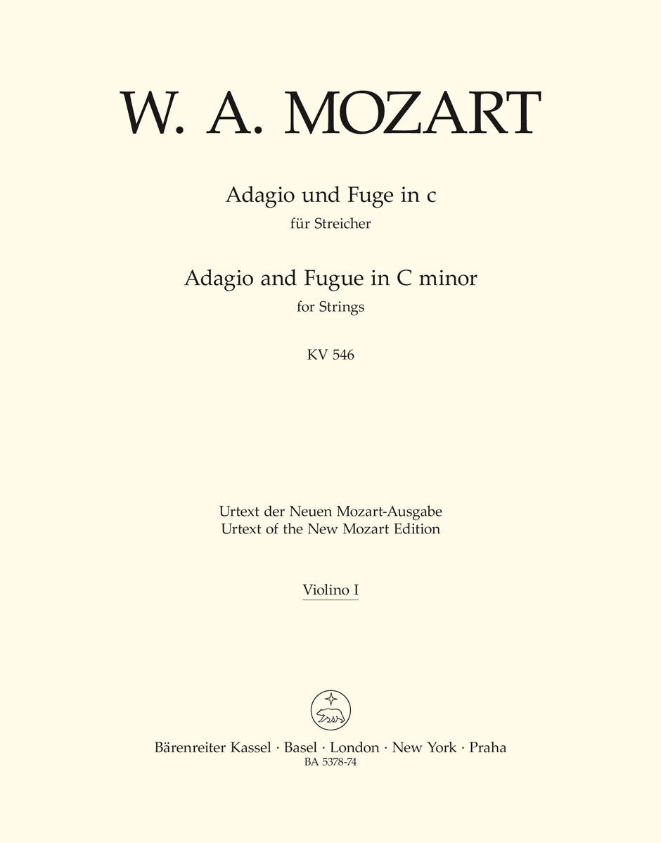 Adagio and Fugue in C K546 for Violin 2 Sheet Music