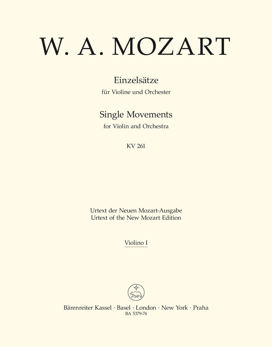 Single Movements Violin & Full Orchestra Violin 1 Sheet Music