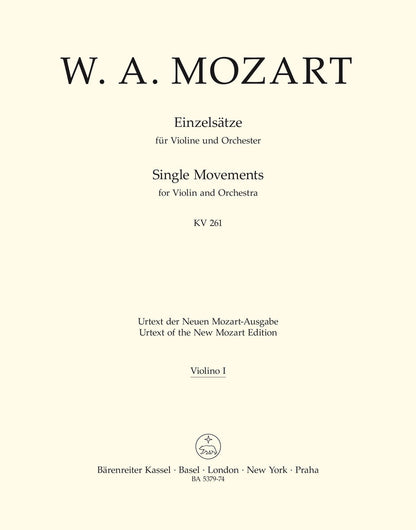 Single Movements Violin & Full Orchestra Violin 1 Sheet Music