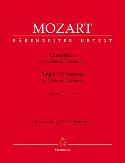 Single Movements For Violin And Orchestra K. 261, 269 (261A), 373